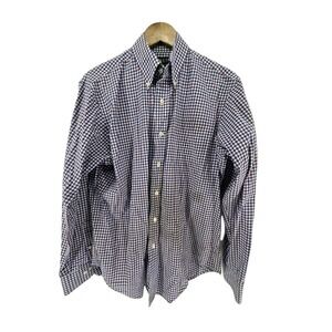 Lauren Ralph Lauren Classic Fit Dress Shirt 15.5 34/35 Purple Gingham Check